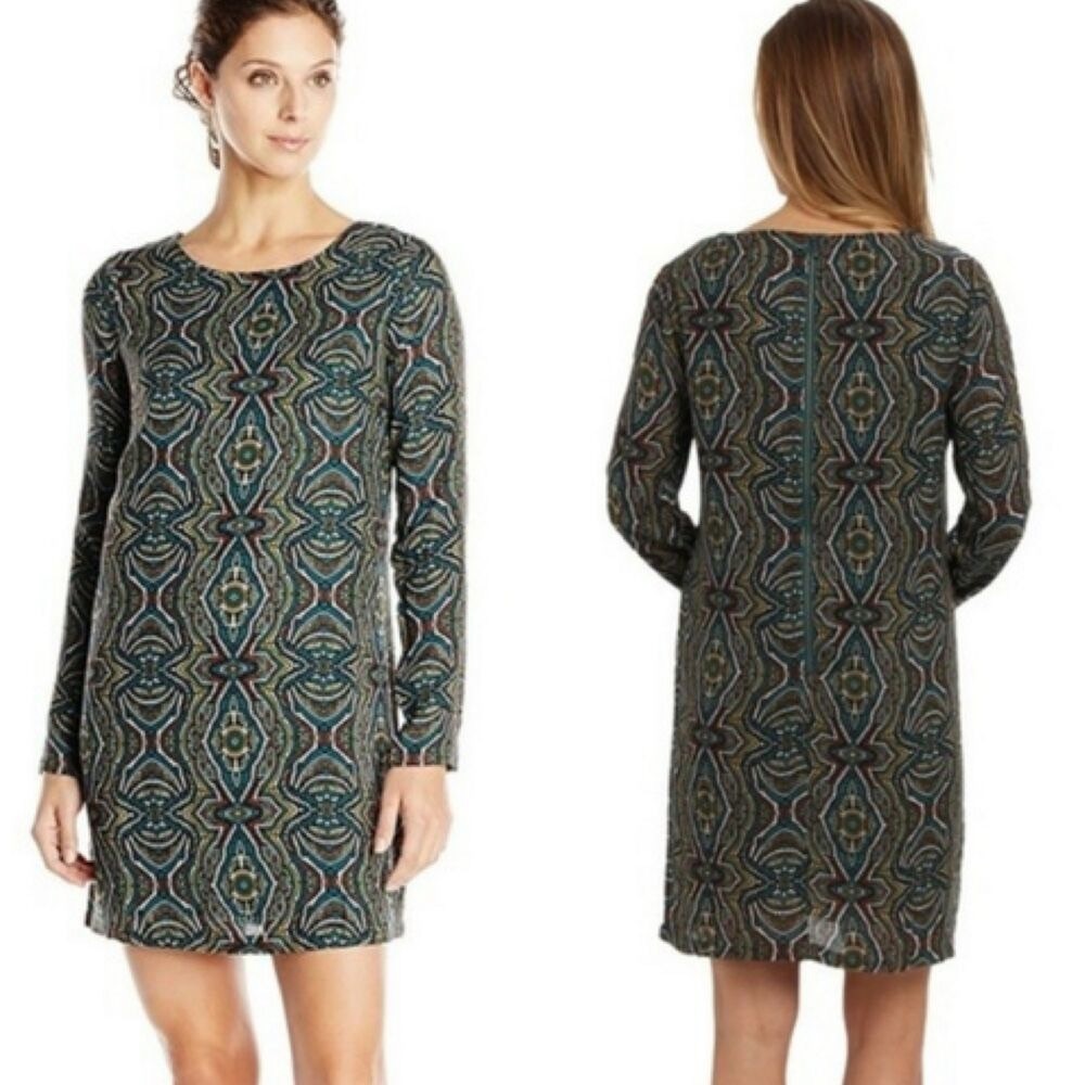 Prana Cece Long Sleeved Shift Dress, L. - Picture 6 of 13